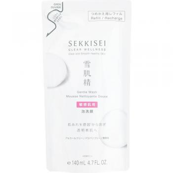 Kose Sekkisei Clear Wellness Unscented Gentle Facial Cleanser Refill 140ml