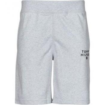 Pantalones Deportivos Cortos Tommy Hilfiger Logo Original Gris Claro - Talla L