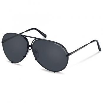 Porsche Design P8478 D Men's Black Sunglasses 63mm with Green Lens