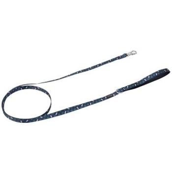 Correa para Perros Pequeños y Medianos TOTTO Odye Talla S, Longitud 120 cm, Estampado Huesitos Azul y Verde, con Manija y Hebilla, Mosquetón de Seguridad