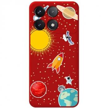 Funda Silicona Líquida Roja Espacio para Xiaomi Poco F6 Pro 5G