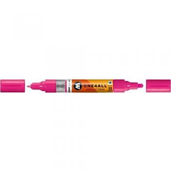 Marcador Molotow One4All Acrílico Twin Recargable 1.5 y 4 mm Fluorescente