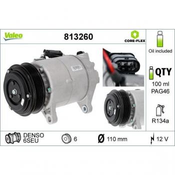 Compresor de aire acondicionado VALEO 813260