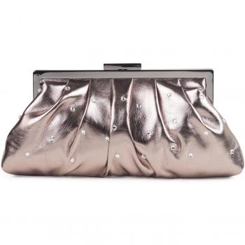 Farfalla 90502 - Cartera de mano de satén para mujer gris gris