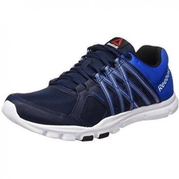 Reebok Yourflex Train 8.0 Zapatillas de deporte, Hombre, Azul / Blanco / Negro, 38.5