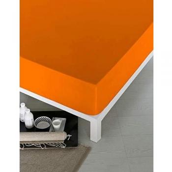 NATURALS Sábana Bajera Naranja Cama 90 cm