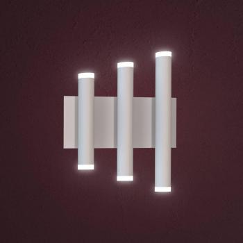 Aplique de Pared LED Mantra Cala Blanco 3 Luces 36W 3000k, Aluminio, 6 Salidas de Luz