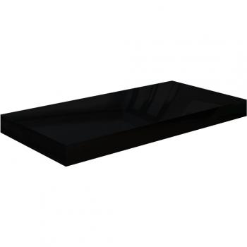 vidaXL Floating Wall Shelf High Gloss Black 50x23x3.8 cm MDF