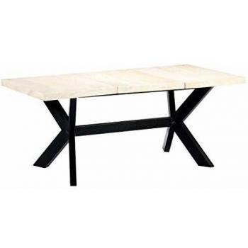 vidaXL Dining Table White 180x90x75 cm Solid Mango Wood