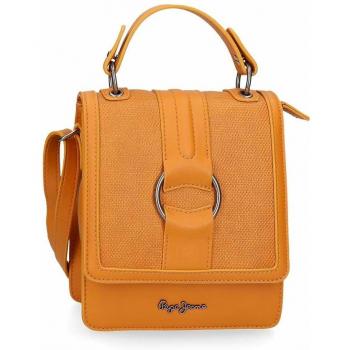 Pepe Jeans Daphne Bolso Bandolera Amarillo 17x21x9 cms Piel Sintética