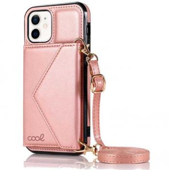 Funda Colgante Cool Rosa con Cartera para iPhone 12 Mini