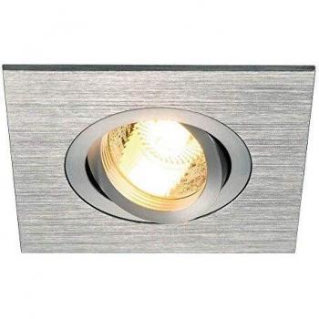 Empotrable cuadrado de techo SLV New Tria XL GU10 50W Aluminio (cepillado)