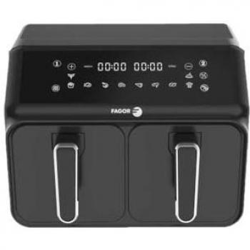 Friteuse Sin Aceite Fagor Airfryer 2 Cuves de 4L - 2200W - 8 Programas - Negra