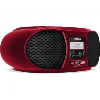 TechniSat DigitRadio 1990 - Radio Digital DAB+ y FM, Potencia de 3 W, Color Rojo, Reproducción de MP3