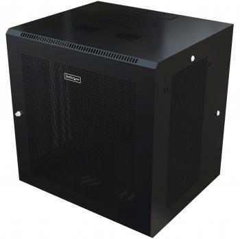 StarTech.com 12U 19 Wall Mount Network Cabinet - 20 Deep 4 Post Hinged Locking IT Computer Equipment Enclosure w/Shelf - Flexible Vented Switch Depth Data Rack Cisco 3850, 2960 Series