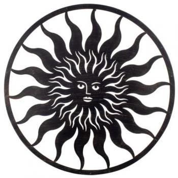 Aplique de Pared Signes Grimalt - Cuadro de Metal en Forma de Sol, Dimensiones: 82 cm x 1 cm x 82 cm, Material: Metal
