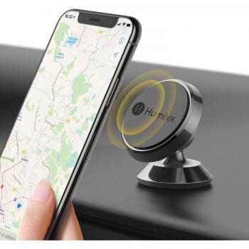 Soporte Movil Coche Magnético, HUMIXX Universal Soporte de Smartphone Stent de Navegación de Coche Titular del Teléfono Rotación de 360 Grados para iPhone 6s/6 Plus/7/7 Plus Samsung Galaxy S7/S8
