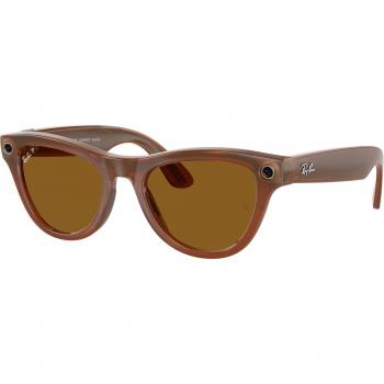 Ray-Ban RW4010 Meta Skyler Unisex Cat Eye Polarized Sunglasses - Brown 52mm