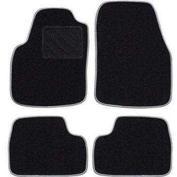RAU dakssi 0672 Aguja Fieltro felpudos con borde en plata sin Matte Soporte, Negro