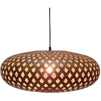 Lámpara de techo con pantalla de rejilla de metal color cobre Ø 56x24 cm