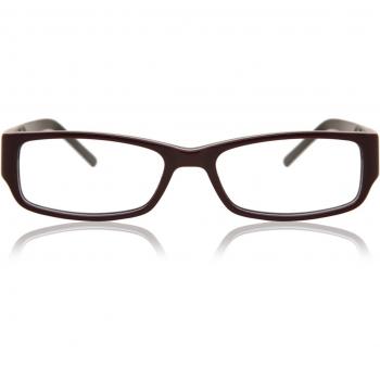 SmartBuy Collection Rectangle Full Rim Plastic Women's Prescription Glasses - Brown - Size 52 - Blue Light Block Available