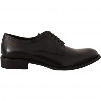 Dolce & Gabbana Black Leather Lace Up Mens Formal Derby Shoes - EU41/US8