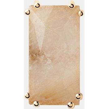 Pendiente individual piercing Gemstones de plata con cuarzo rutilado