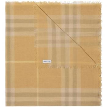 Burberry Women's Check Wool Scarf in Beige | Size UNI | 8080098A3743