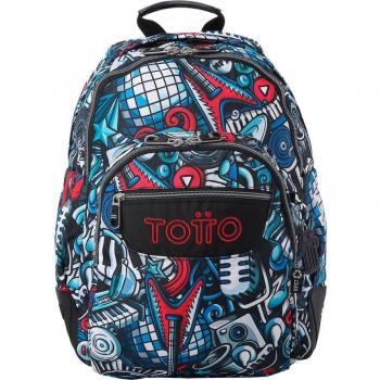 Mochila Escolar Eco-friendly Totto Musika - Rayol con Cubierta de PVC en la Base