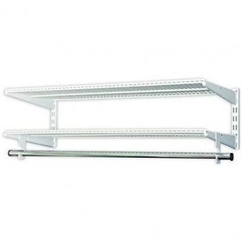 Element System Juego de estantería solución para guardar ropa LUCKY 2, estantería de pared, estantería para guardarropa, armario o pasillo en color blanco