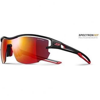 Julbo Aero Gafas de Sol, Unisex Adulto, Negro/Rojo, Talla única