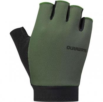 Guantes de ciclismo Shimano Explorer FF caqui, largos, color verde caqui, talla S