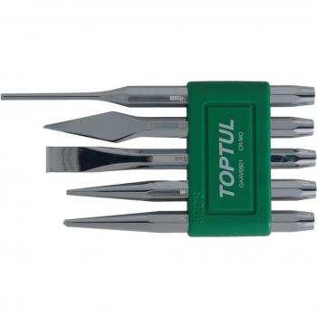 Kit de Extractores de Pasadores TOPTUL 5 Piezas Acero Cromo Molibdeno