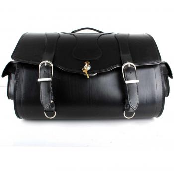 Equipaje rollo Negro G2 ancho 54 Pack bolsillos de piel fijo para Chopper Motocicleta