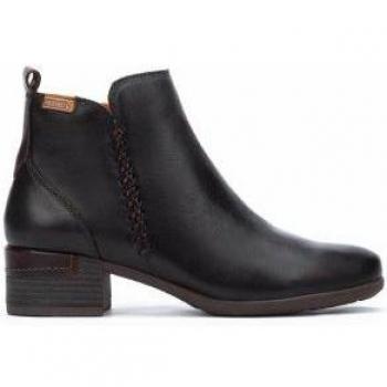 Pikolinos Málaga W6W-8950 Botines de Piel para Mujer en Color Negro con Tacón Bloque
