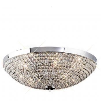 Lámpara de techo Ava 6 Bulbos cromo pulido / cristal