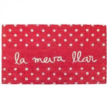 Laroom Felpudo la meva llar Rosa, Pink, 40x70xH1,8cm