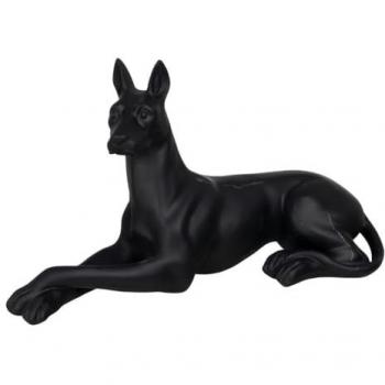Figura Decorativa Perro Negro 37.5 x 13.5 x 22 cm - Originalidad Garantizada