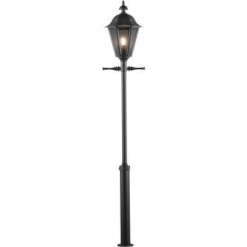 Farola Pallas de Exterior Clásica Negra, IP23, Aluminio Pintado, E27, 260 cm