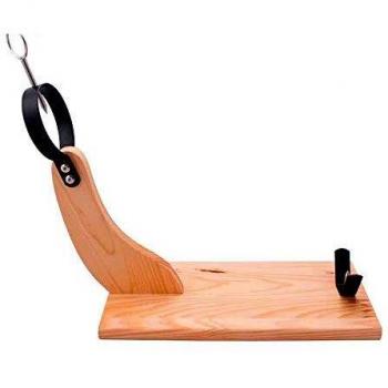EDM 76556 Jamonero Madera de Pino Claro, Marrón, 38 x 18.5 x 40 Cm