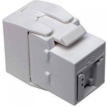 Tripp Lite RJ45 Keystone Jack, Cat6a/Cat6/Cat5e, RJ45 Connector, Shuttered, Dust Cap, No tools Required, PoE/PoE+ Compliant, TAA Compliant, White