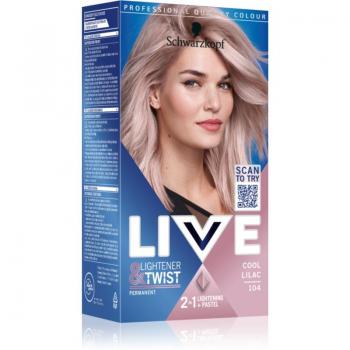 Schwarzkopf LIVE Lightener & Twist Permanent Hair Dye 104 Cool Lilac 2x60 ml