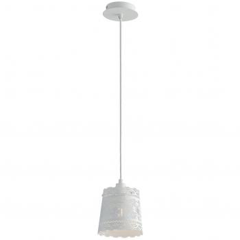 Lámpara colgante Cluny 1 luz Metal blanco Dome 14x14cm - Fan Europe
