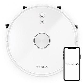 Aspiradora Robotizada Tesla VCR600W - Succión 3000 Pa, Navegación Láser LDS, Filtro HEPA Lavable, Batería 5200 mAh, Capacidad 600ml, Color Blanco