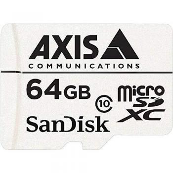 Axis Communications 64GB MicroSDXC Class 10 Surveillance Memory Card with SD Adapter