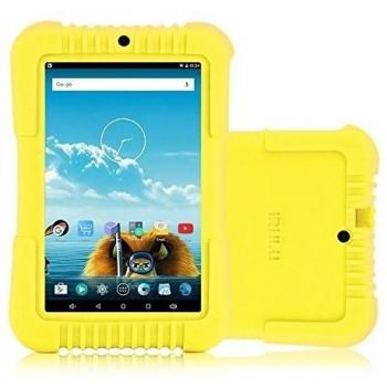 iRULU eXpro X3 7¡§ Tableta para ni?os, Quad Core, Google Android 5.1, 1280 * 800 IPS, 1G RAM, 16 GB ROM, Wi-Fi, Bluetooth, cš¢maras duales Amarillo