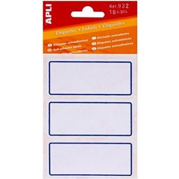 APLI - Bolsa escolar azul 34 x 78 mm 18 uds