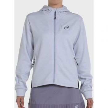 Sudadera de Pádel para Mujer Bullpadel Ouren Gris Azulado con Cremallera