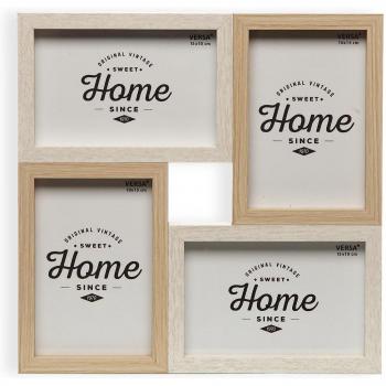 Marco de Fotos Versa Madera MDF 2 Ventanas 28 x 28 cm