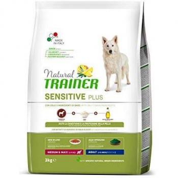 Natural Trainer Sensitive Plus - Pienso para Perros Medium-Maxi Adult con Caballo y Arroz - 3kg